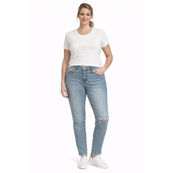 Lucky Brand Denim - Lucky Brand Bridgette Jeans Women 6/28 Blue High Rise Skinny Distressed Boho